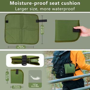 Wu <b>Outdoor</b> Folding Cushion <b>Waterproof</b> Oxford Cloth Thickened Moisture Proof <b>Mat</b> For Hiking Camping Picnic - Product Image 3