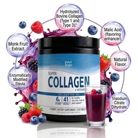 Fabricant de poudre de peptides de collagène OEM, marque privée, collagène hydrolysé de type 1 et 3, pour adultes, soutien personnalisé pour la peau, les cheveux, les ongles et les articulations