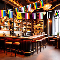 All Pride 30 pièces Drapeau arc-en-ciel Bunting Banner 25.9 ft Progress LGBTQ Flag for Gay Pride Sports Events Decoration