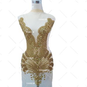 Aplique de Pedrería Brillante Plateado, Dorado y <span class=keywords><strong>Rosa</strong></span> para <span class=keywords><strong>Vestido</strong></span>, Ideal para Bodas, Fiestas, Desfiles de Moda, Carnavales y Disfraces de Baile - Product Image 4