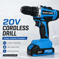 Perceuse à main 20V Lithium-Ion 45Nm avec boîte de vitesses métallique, perceuse électrique 2 vitesses pour la vente en gros