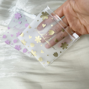 Mini <span class=keywords><strong>Ziplock</strong></span> mỹ phẩm Pouch tùy chỉnh màu đen mờ màu Frosted personnalisables Comforter rõ ràng dây kéo vuông trang sức 5x7 <span class=keywords><strong>PVC</strong></span> túi - Product Image 1