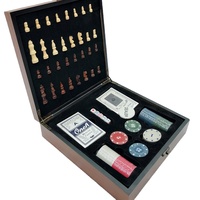 Premium Holz-Multispiel-Set Schach Poker Chips Karten Würfel Samtgefütterter Aufbewahrungskoffer Luxus-Geschenkset Mingyao Zhejiang OEM Maßanfertigung
