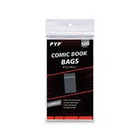 Pochettes pour bandes dessinées format actuel, série rouge, 2 MIL, sans acide, transparentes, pour cartes de visite et bandes dessinées standard, lot de 100