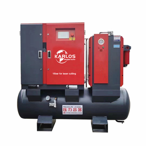 Compresor de aire de tornillo <span class=keywords><strong>Karlos</strong></span> todo en uno profesional 220V/380V/415V de alta calidad en 7/8/10 bar con depósito secador - Product Image 3