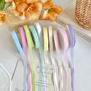 Ruban mat en sergé fait main avec nœud, accessoires pour cheveux avec impression feuille d'argent, écologique, pour robes de princesse et vêtements, largeur 1 cm - Product Image 1