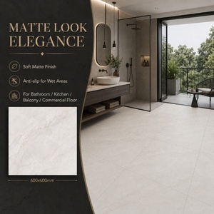 Carreaux de sol en porcelaine émaillée beige mat <span class=keywords><strong>60x60</strong></span> antidérapants pour salle de bain, cuisine et balcon (vente en gros) - Product Image 5