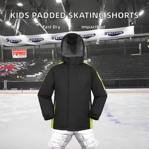 Shorts de patinage artistique respirants et rembourrés pour enfants, avec fermeture éclair, double épaisseur, protection anti-chute pour le roller, le patinage en ligne et sur glace - Product Image 2