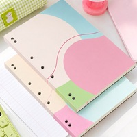 Couverture de carnet A4 à feuilles mobiles en papier, journal personnalisé bicolore pour le bureau et la planification scolaire