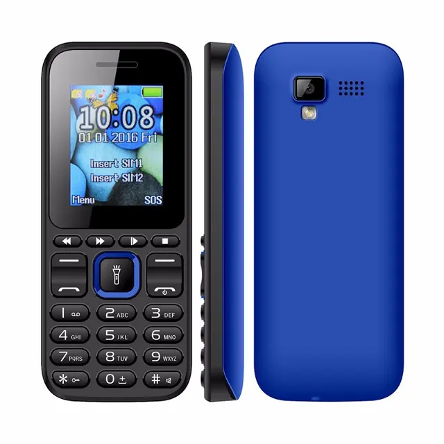 핸드폰 2G GSM 듀얼 SIM T 카드 지원 최대 16GB 전화 1.77 "0.08MP 카메라 토치 MP3 학생 노인 핸드폰