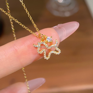 Colar com Pingente de Moissanite em Forma de Cavalo Simbólico com Corrente de Elo em Prata Esterlina 925, Design Artístico Vazado, para Presentes de Festa da Sorte - Product Image 4