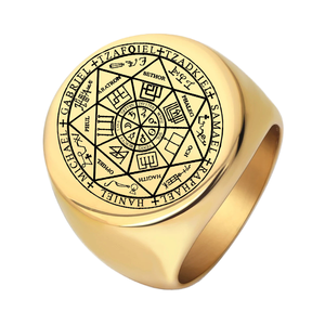 Bague Star David tendance pour homme Amulette <span class=keywords><strong>de</strong></span> <span class=keywords><strong>protection</strong></span> Talisman Sept Archanges <span class=keywords><strong>Sceau</strong></span> <span class=keywords><strong>de</strong></span> <span class=keywords><strong>Salomon</strong></span> Acier inoxydable 18 carats pour cadeau <span class=keywords><strong>de</strong></span> mariage - Product Image 5