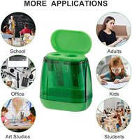 Taille-crayon manuel à double trou en matériau PS pour adultes, étudiants, école, classe, maison, bureau
