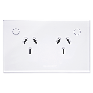 Lerlink Factory SAA Certificación Tuya Smart Outlet Zigbee Panel de vidrio Touch Wall Socket 10A AU Universal Double <span class=keywords><strong>Power</strong></span> <span class=keywords><strong>Point</strong></span> - Product Image 1