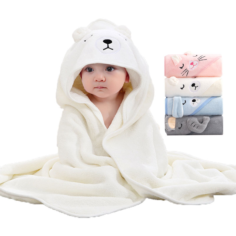 Coton organique de haute qualité épais à capuche nouveau-né filles garçon poncho enfant en bas âge bébé enfants serviette de bain