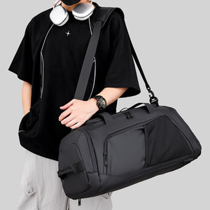 Sac de sport imperméable à grande capacité avec logo personnalisé, sac de voyage décontracté en Oxford pour femmes et hommes - Product Image 3