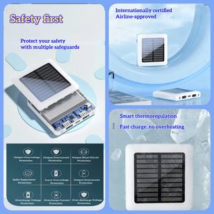 OTHC P96S 5000mAh ポータブルソーラーパワーバンク 超薄型ミニ懐中電灯 急速充電ホルダー リチウムポリマーバッテリー Android対応 - Product Image 3