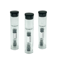 Seringue en verre de 1 ml à marque privée dans un tube en plastique transparent, injecteur gradué Luer Lock pour la vente au détail en dispensaire