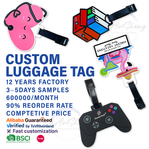 Étiquette de <span class=keywords><strong>bagage</strong></span> personnalisée en PVC souple, <span class=keywords><strong>silicone</strong></span>, avec logo, pour sac à dos de voyage, promotionnelle, par le fabricant d'origine - Product Image 3
