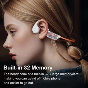 Audífonos de Conducción Ósea Impermeables IPX8 X7S Bluetooth 32GB MP3, Auriculares Inalámbricos Deportivos para Natación con Micrófono, Música HiFi con Bajos Estéreo - Product Image 3