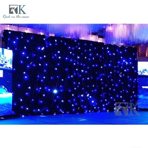 Starlight Curtain Black LED <b>Backdrop</b> <b>Stand</b> Elegant Decoration Pipe Drape - Product Image 2