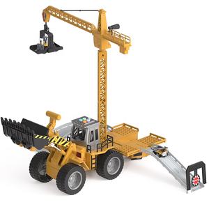 Jouets d'excavatrice pour enfants, inertie, lumière et musique, <span class=keywords><strong>grue</strong></span> à tour, camion <span class=keywords><strong>de</strong></span> <span class=keywords><strong>chantier</strong></span>, simulateur, éducation précoce - Product Image 1