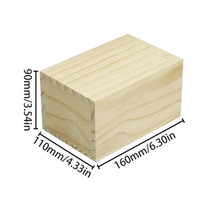Caja de madera de pino macizo con tapa con bisagras Cofre de recuerdo de madera natural para el hogar - Product Image 5