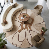 French-style Modern Villa Mansion Carpet Living Room Handtufted Loop Pile Eco Friendly Non-Slip Pet Friendly Medium Pile Rug