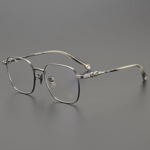 CH8197チタン眼鏡スタイル黒処方光学コンピューター女性ファッションメガネロゴフレーム男性大理石読書眼鏡 - Product Image 4