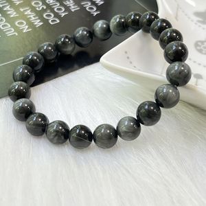 Bracelet en pierre naturelle avec perles de verre colorées, énergie masculine, logo personnalisé sans couture, vente en gros à prix réduit - Product Image 3