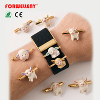 FORWELLENY Adorable breloque mouton 3D amusante multi-expressions en céramique, clips décoratifs pour Whoop 5.0/4.0, pour femmes et filles