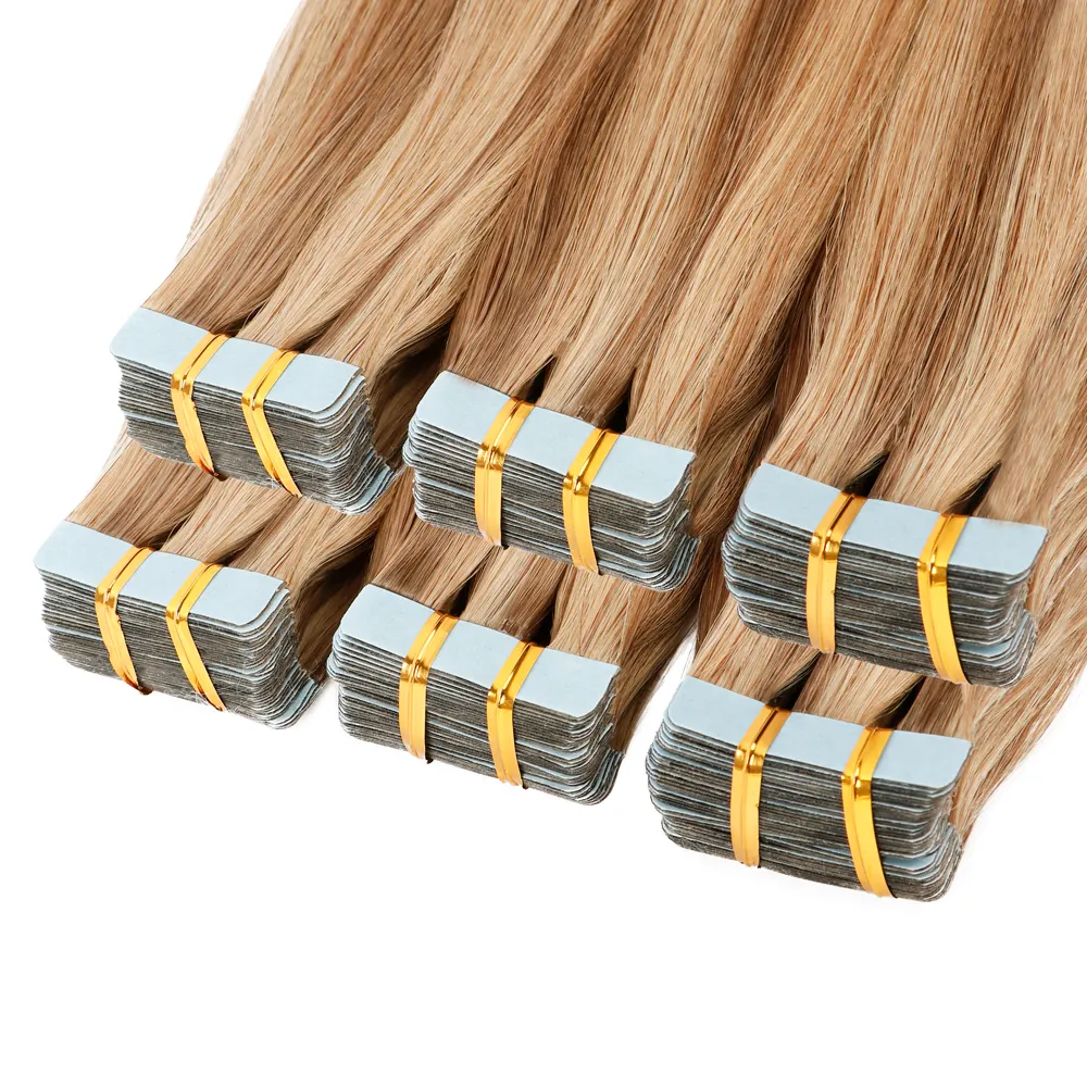 Double Drawn Remy Virgin Cuticle Invisible Tape Hair Extension Tape In Extensions Human Hair
