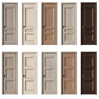 Puerta Interior Moderna de Madera Sólida a Prueba de Balas BASEN, Superficie Acabada, 1 Año de Garantía, Herrajes de Primera Marca China, para Baño