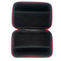 Étui rigide pour disque dur en EVA rouge avec logo personnalisé, pochette de rangement étanche et antichoc pour batterie externe et appareils électroniques