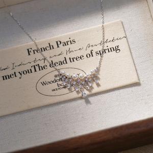 Collar de Plata de Ley 925 con Colgante de Gota de Agua y Perla de Cielo Estrellado, Cadena de Clavícula de Princesa, Collares de Cristal - Product Image 2