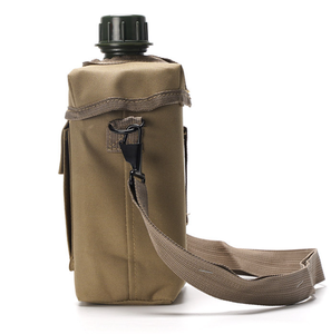 DE97 Outdoor Plastic Canteen with Pouch with Shoulder Straps Outdoor Portable Water Container 2L Capacity 2 Quart - Product Image 2