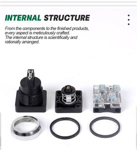 Interruptor de botón pulsador LVBO de 22 mm, momentáneo y con retención, tipo hongo, con contactos plateados - Product Image 4