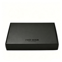Boîtes en carton noir rigide double face, impression personnalisée du logo, emballages cadeaux de luxe en carton pour vêtements, parfums, emballages cadeaux