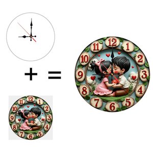 <b>Round</b> Wooden Wall Clock 25x25Cm Modern Minimalist Quartz Movement Home Indoor Decor Clock - Product Image 6