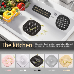 Tapón de silicona para desagüe de fregadero, filtro atrapa cabellos y evita obstrucciones para fregaderos de cocina y salidas de desagüe de baño - Product Image 3