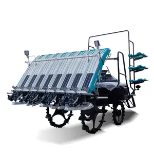 Maquinaria agrícola Equipo inteligente Trasplantadora de arroz de alta velocidad de 8 filas