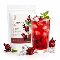 Boissons d'été rafraîchissantes au thé glacé à l'hibiscus, infusion froide de roselle rouge rubis, soutien antioxydant et hydratant de qualité supérieure