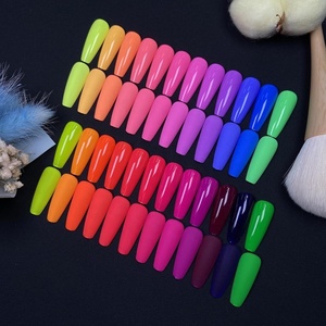 Wholesale Neon Macaron Gel Nail Polish With Color Chart UV LED Bright Candy Solid Gel Nail Art Gel For Nail Salon Business 15ML - Product Image 3