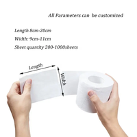 Offre Spéciale de haute qualité imprimé personnalisé 2 plis vierge papier hygiénique échantillon gratuit expédition rapide jetable 1 pli 3 plis Options