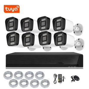 투야 CCTV 카메라 키트 IP 카메라 내장 마이크 인간 및 차량 감지 4 8 채널 세트 4mp 6mp 8mp AI <span class=keywords><strong>NVR</strong></span> <span class=keywords><strong>POE</strong></span> 카메라 키트 - Product Image 4