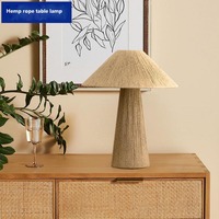 Lampe de table de style Wabi-Sabi moderne avec abat-jour en rotin flexible E27 pour l'éclairage de petites tables à manger dans les restaurants, les cafés