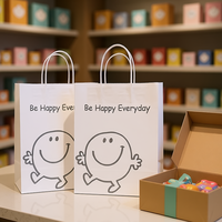Tas Kertas Kraft Perhiasan Mewah Ramah Lingkungan Tahan Lama Bertema Anime dengan Desain Lengan Bunga Set Kotak Hadiah Kustom Siap Kirim
