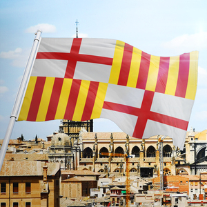 Bandiera personalizzata barcellona città a buon mercato 100% poliestere striscione spagnolo - Product Image 2