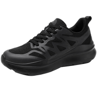 Chaussures de marche rétro en cuir véritable à lacets, plateforme en maille respirante, antidérapantes et amortissantes – Tendance intemporelle