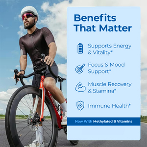 Cápsulas Multivitamínicas con Vitamina <span class=keywords><strong>B12</strong></span> y C para Hombres Adultos - Product Image 3
